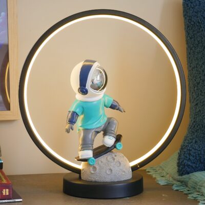 Astronaut Astro Skate Blue Ring Light