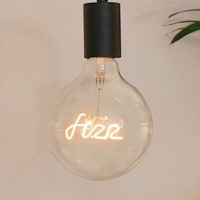 FIZZ LED Filament Bulb (Yellow Text)(Screw Up Style)