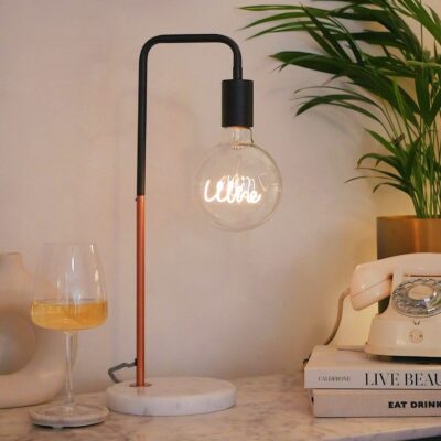 WINE LED Filament Bulb (White Text) (Screw Up Style)
