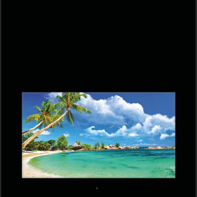 Aquavision 22" Alpha Complete Splashback TV 600 x 750 Black Glass
