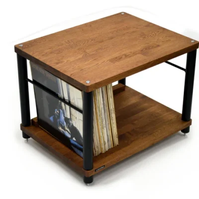 Atacama Apollo Storm 6 Two Shelf Vinyl Storage Module Dark Oak Finish