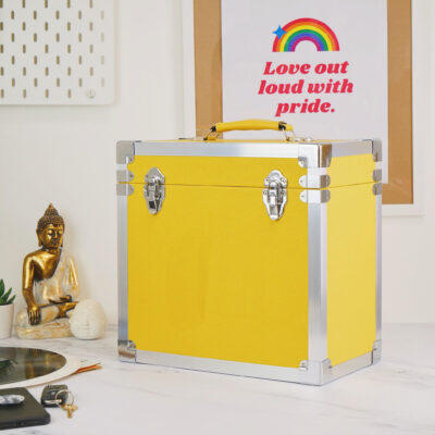 Vinyl Record Storage Box Yellow