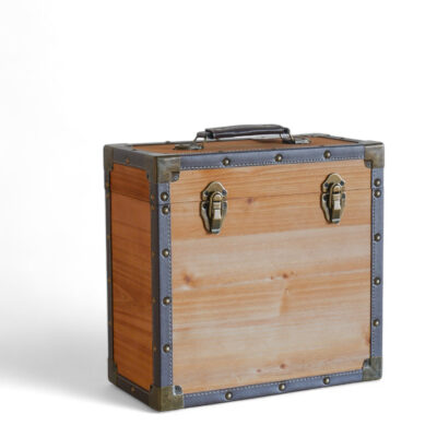 Vinyl Record Storage Box Wood