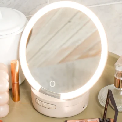 Glow Mini Travel Size Make Up Mirror, Bluetooth Speaker & Ring Light