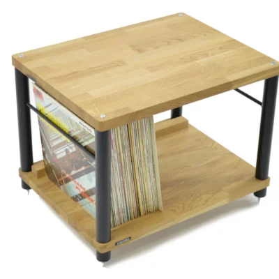 Atacama Apollo Storm 6 Two Shelf Vinyl Storage Stand (Natural Oak Finish)(Modular)