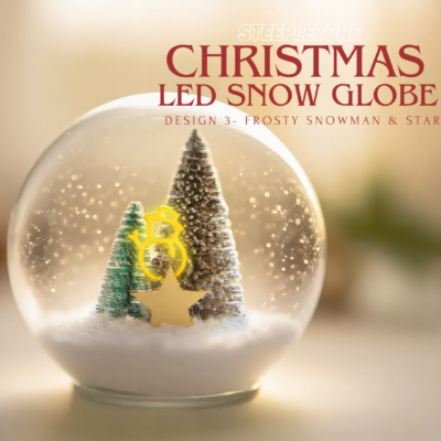 Christmas LED Snow Globe - Frosty Snowman & Star