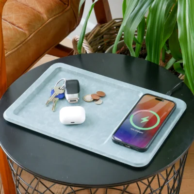 Steepletone PU Leather Wireless Charging Vanity Tray (Colours Available)