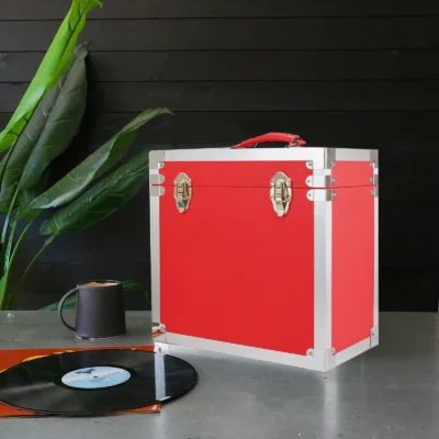 Vinyl Record Storage Box Red 1
