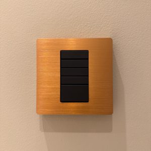 Control4 Rhombus Square Single Faceplate, Contemporary Finish (Copper Brushed Finish)(Lux range)