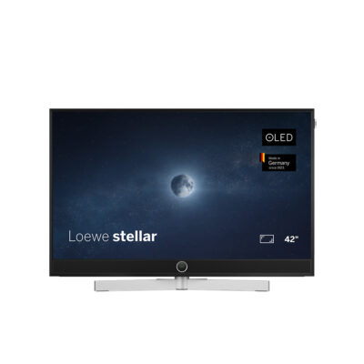 Loewe Stellar 42″ DR+ OLED Smart TV (Black/Lava Finish)