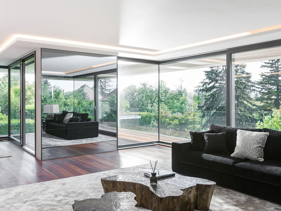 NEOD custom mirror television installation - Forest off