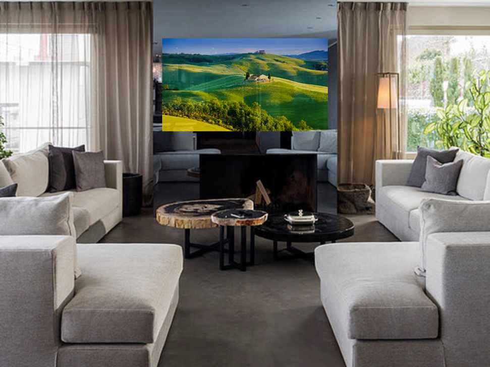 NEOD custom mirror television installation - MART 001 ON