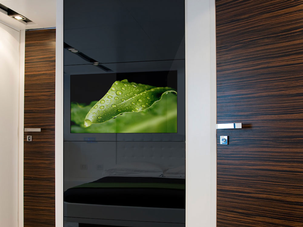 NEOD custom mirror television installation - splashback 05