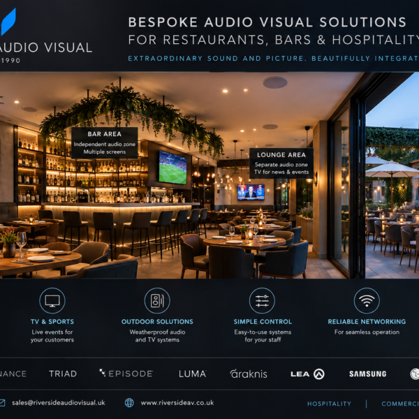 Riverside hospitality audio visual installation