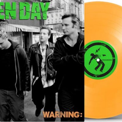 Green Day – Warning (25th Anniversary) (remastered) (Limited Edition) (Neon Orange Vinyl) — barcode 0093624829850