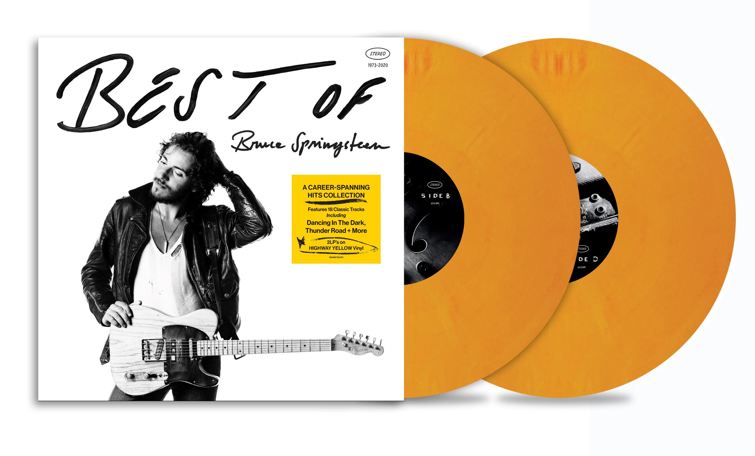 Bruce Springsteen – Best Of Bruce Springsteen (Limited Edition) (Highway Yellow Vinyl) — barcode 0196588733215