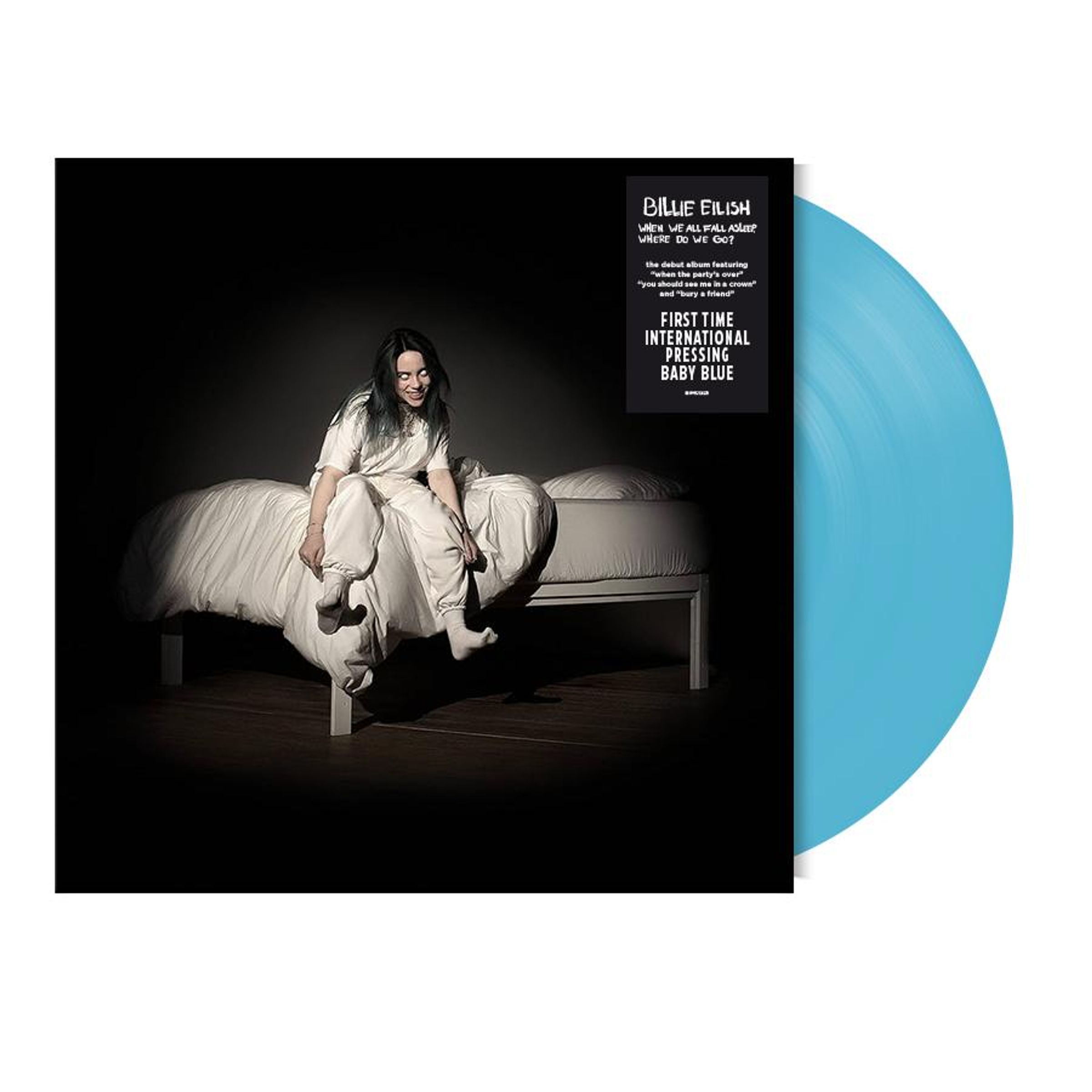 Billie Eilish – When We All Fall Asleep, Where Do We Go? (Limited Edition) (Baby Blue Vinyl) — barcode 0199957236270