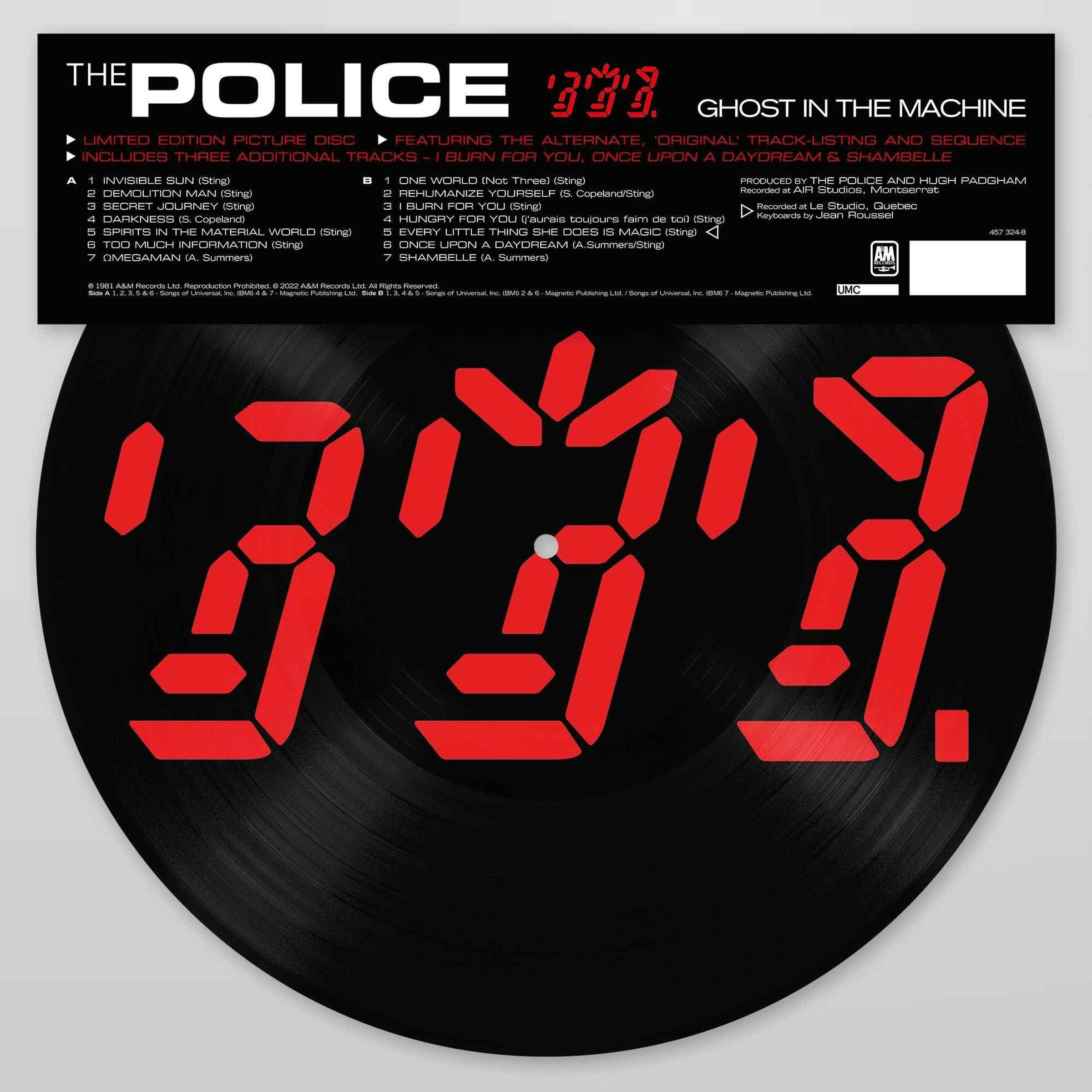 The Police – Ghost In The Machine (Alternate Sequence) (Limited Edition) (Picture Disc) — barcode 0602445732487