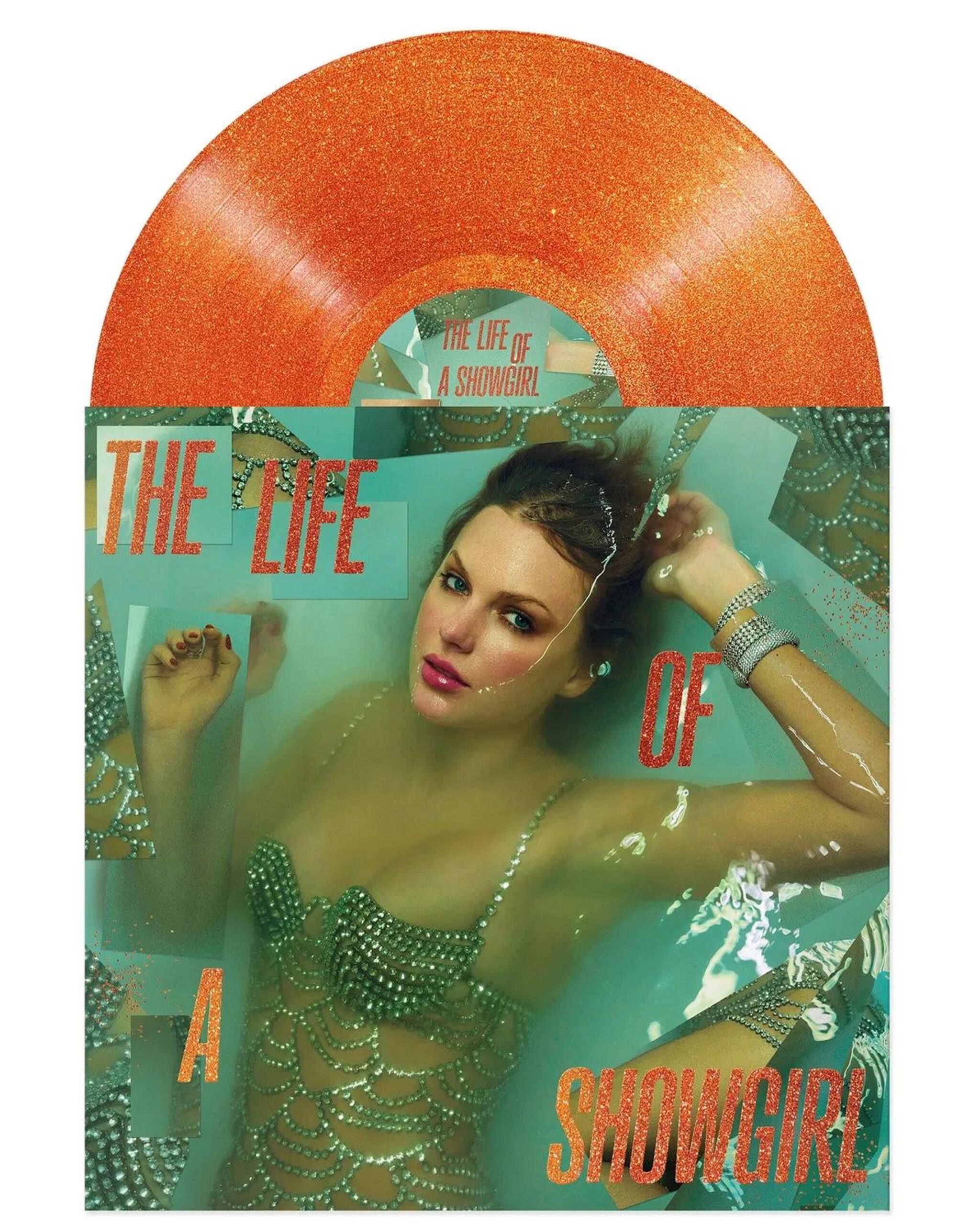 Taylor Swift – The Life Of A Showgirl: Sweat And Vanilla Perfume (Portofino Orange Glitter Vinyl) — barcode 0602478225260