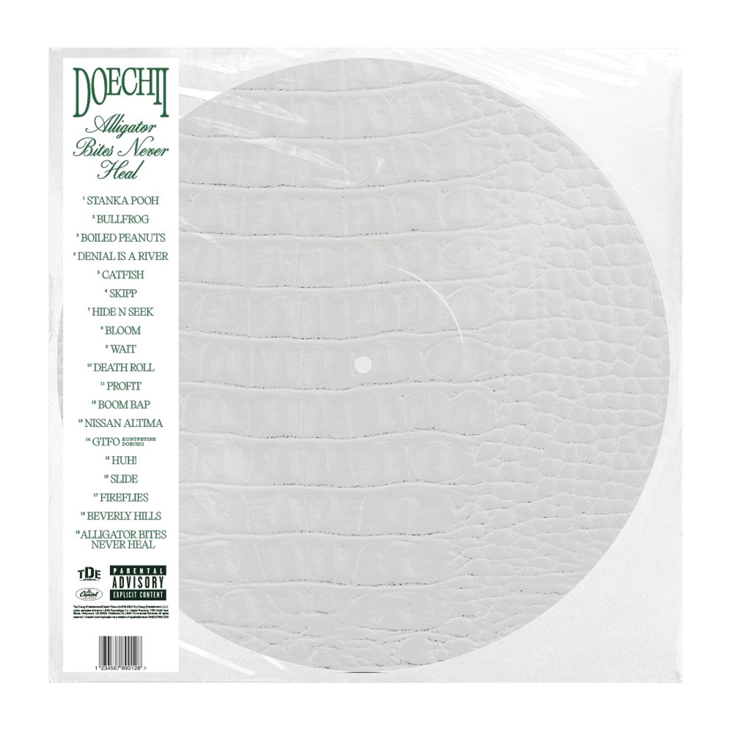 Doechii – Alligator Bites Never Heal (Limited 1 Year Anniversary Edition) (Albino Picture Disc) — barcode 0602478694103
