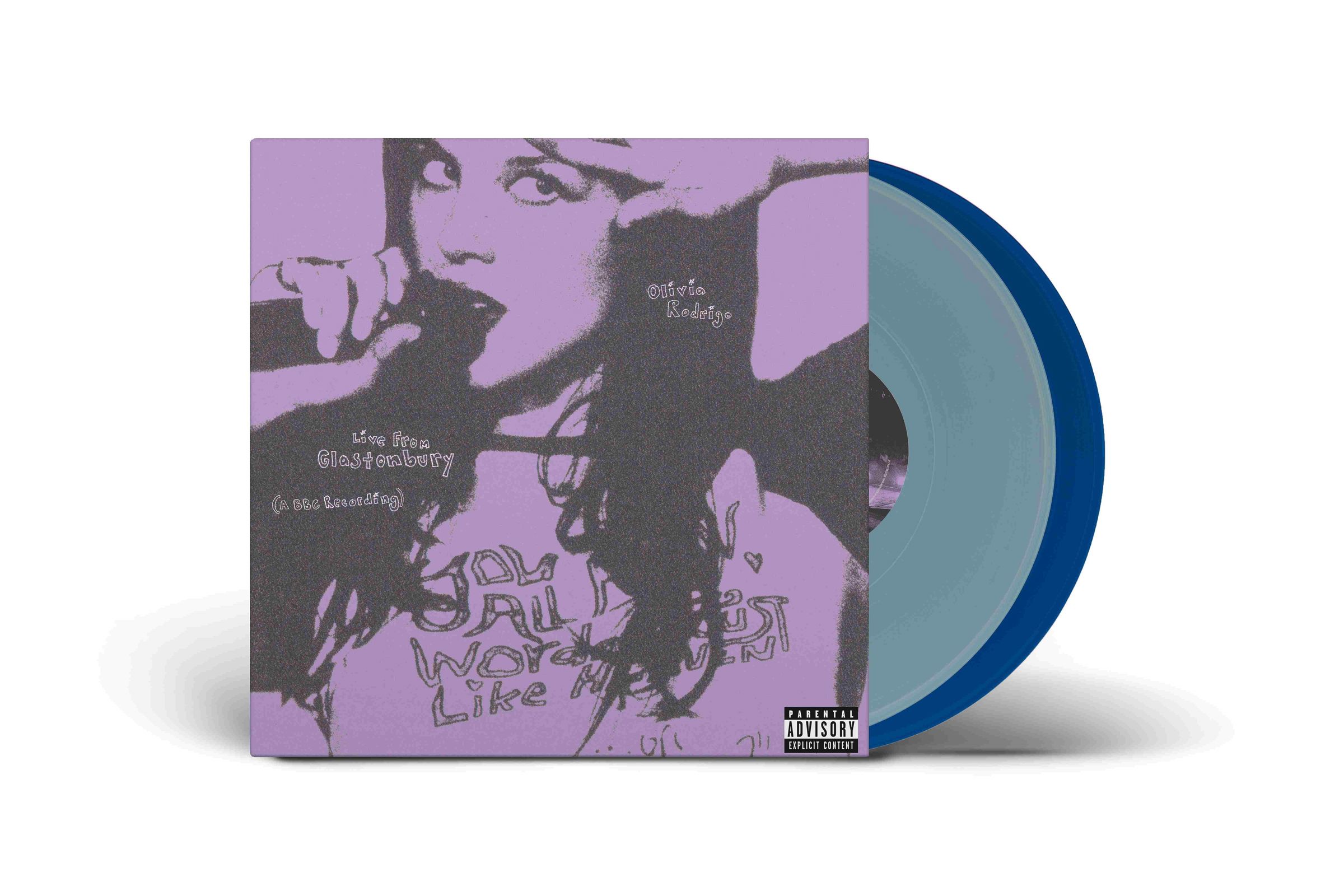 Olivia Rodrigo – Live From Glastonbury (A BBC Recording) (Light Blue & Cobalt Vinyl) — barcode 0602488007368