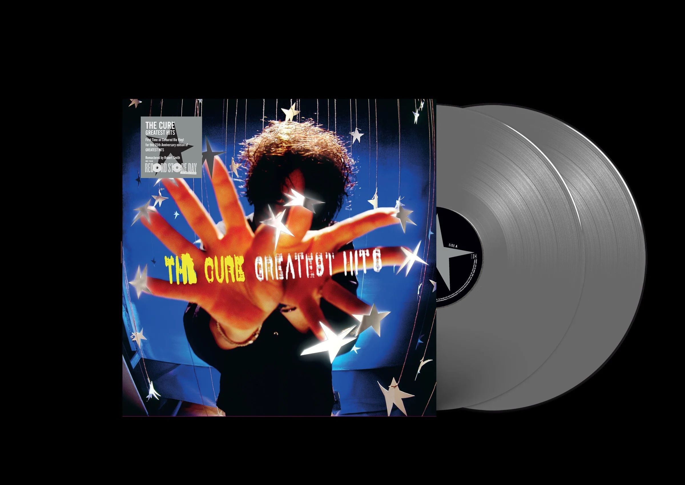The Cure – Greatest Hits (25th Anniversary) (remastered) (Limited Edition) (Silver Vinyl) — barcode 0602488319485
