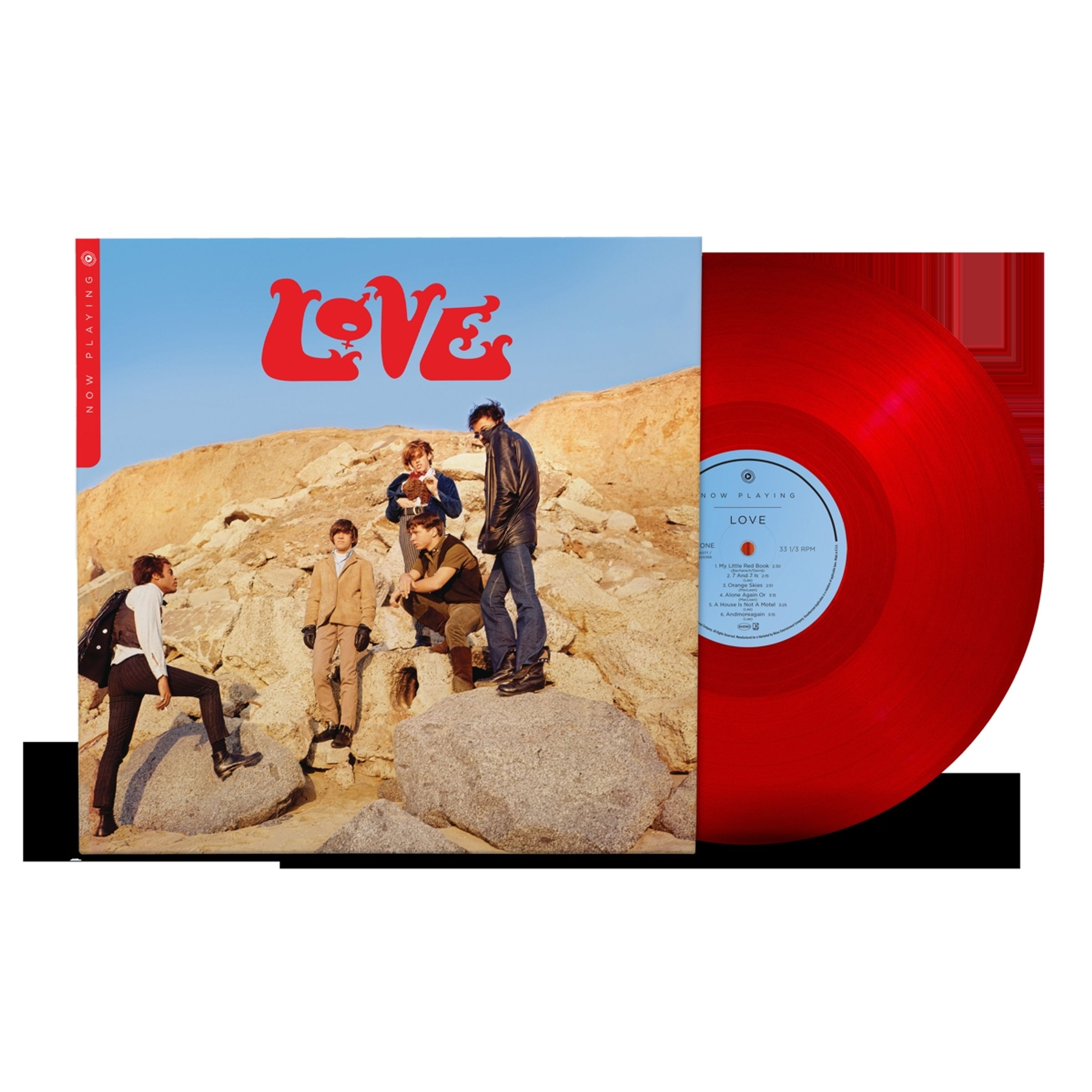 Love – Now Playing (Translucent Red Vinyl) — barcode 0603497824366