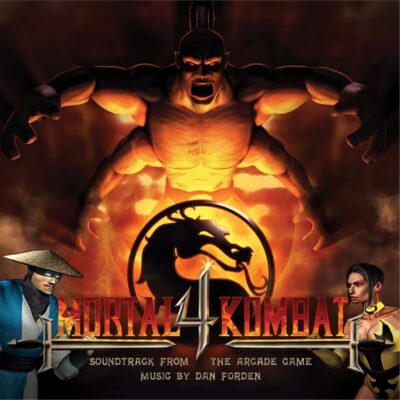 Dan Forden – Mortal Kombat 4 (Music From The Arcade Game) (Clear W/ Yellow Orange Splatter VInyl) — barcode 0843563184424