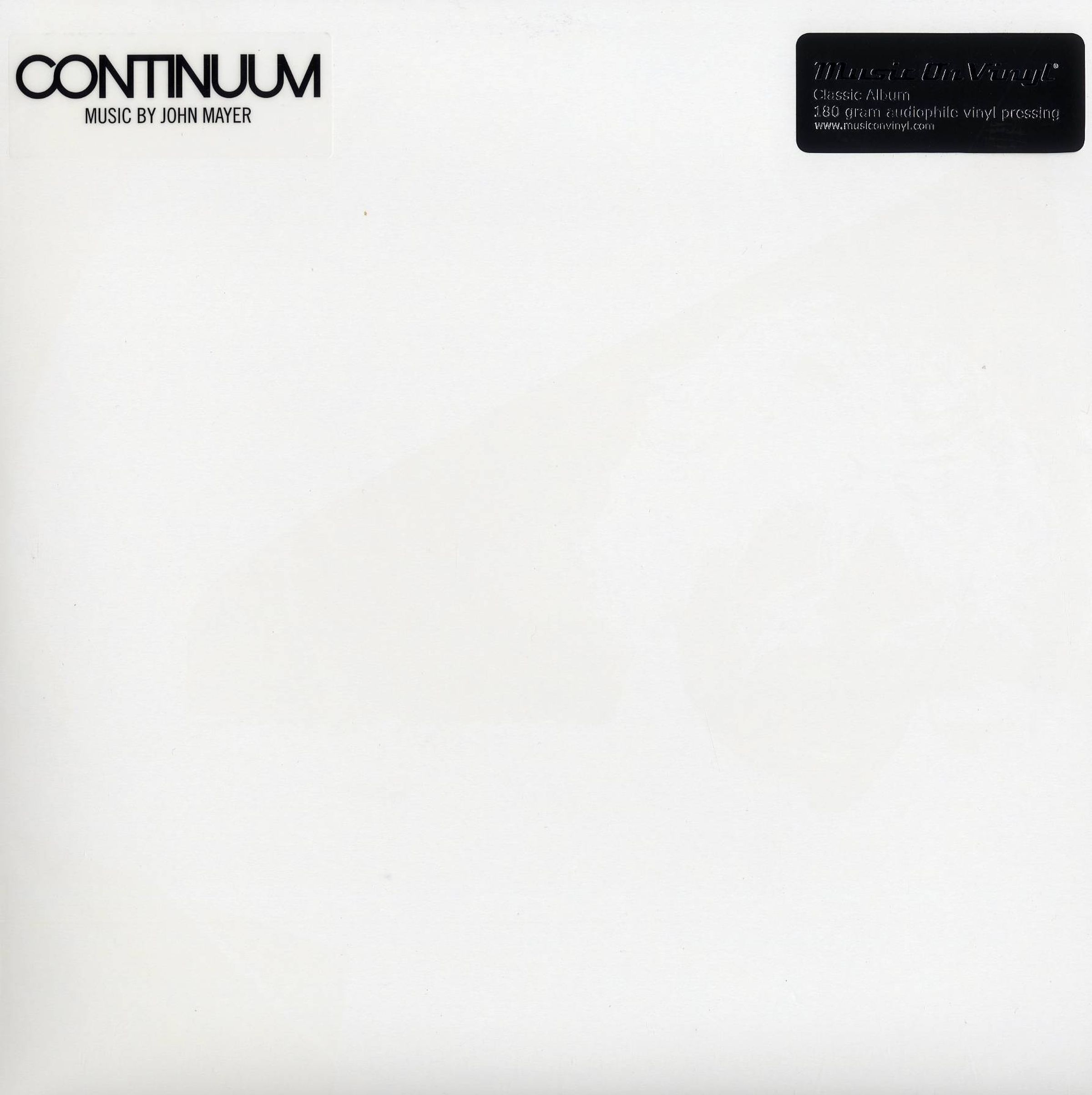 John Mayer – Continuum + 1 (180g) — barcode 0886976863012
