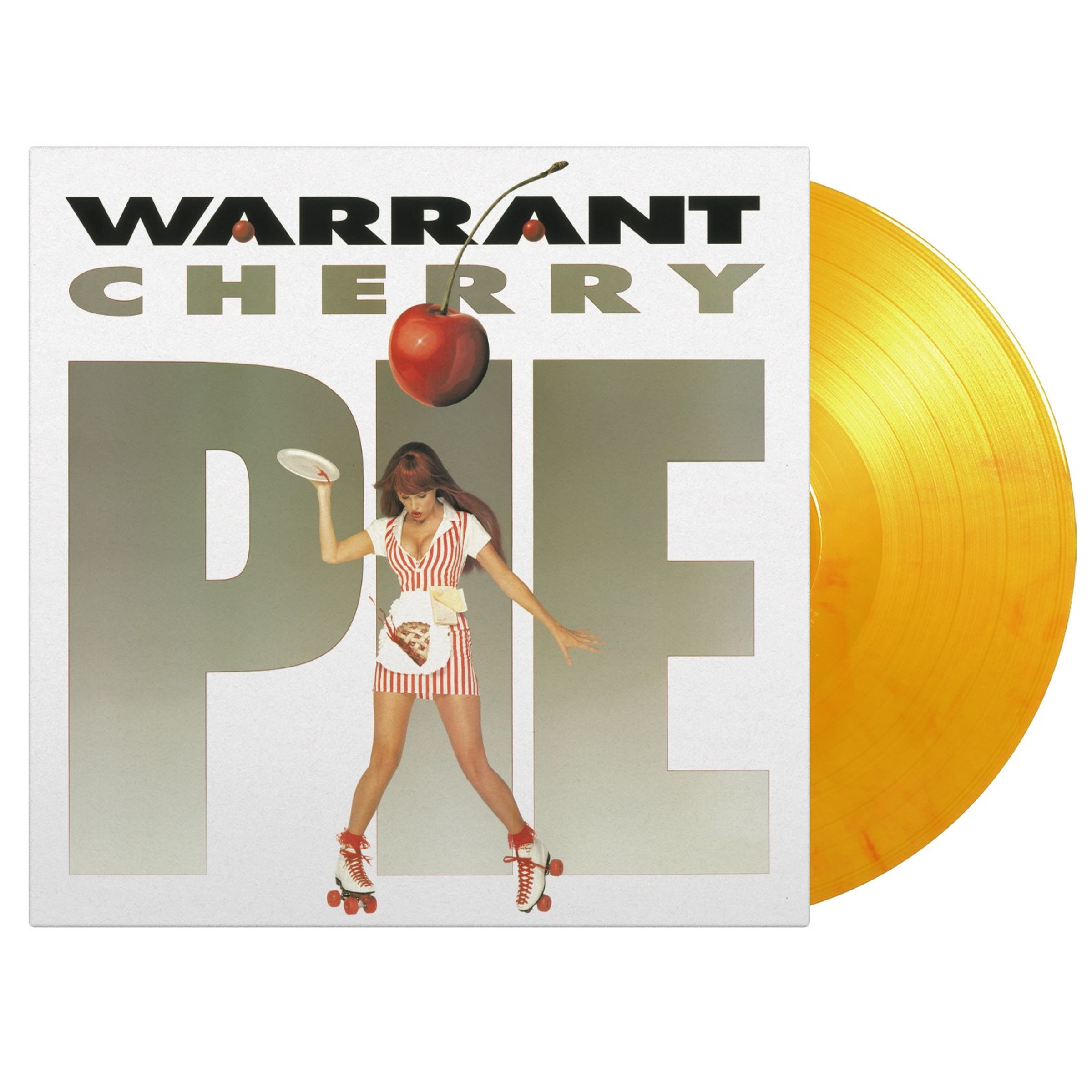 Warrant – Cherry Pie (180g) (Limited Numbered Edition) (Yellow Marbled Vinyl) — barcode 8719262033245