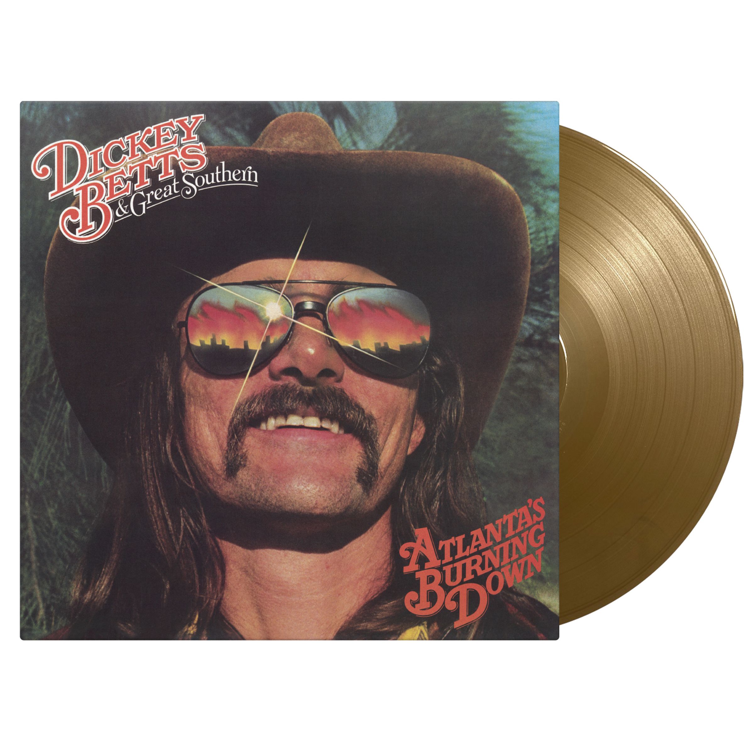 Dickey Betts & Great Southern – Atlanta's Burning Down (180g) (Limited Numbered Edition) (Gold Vinyl) — barcode 8719262036031
