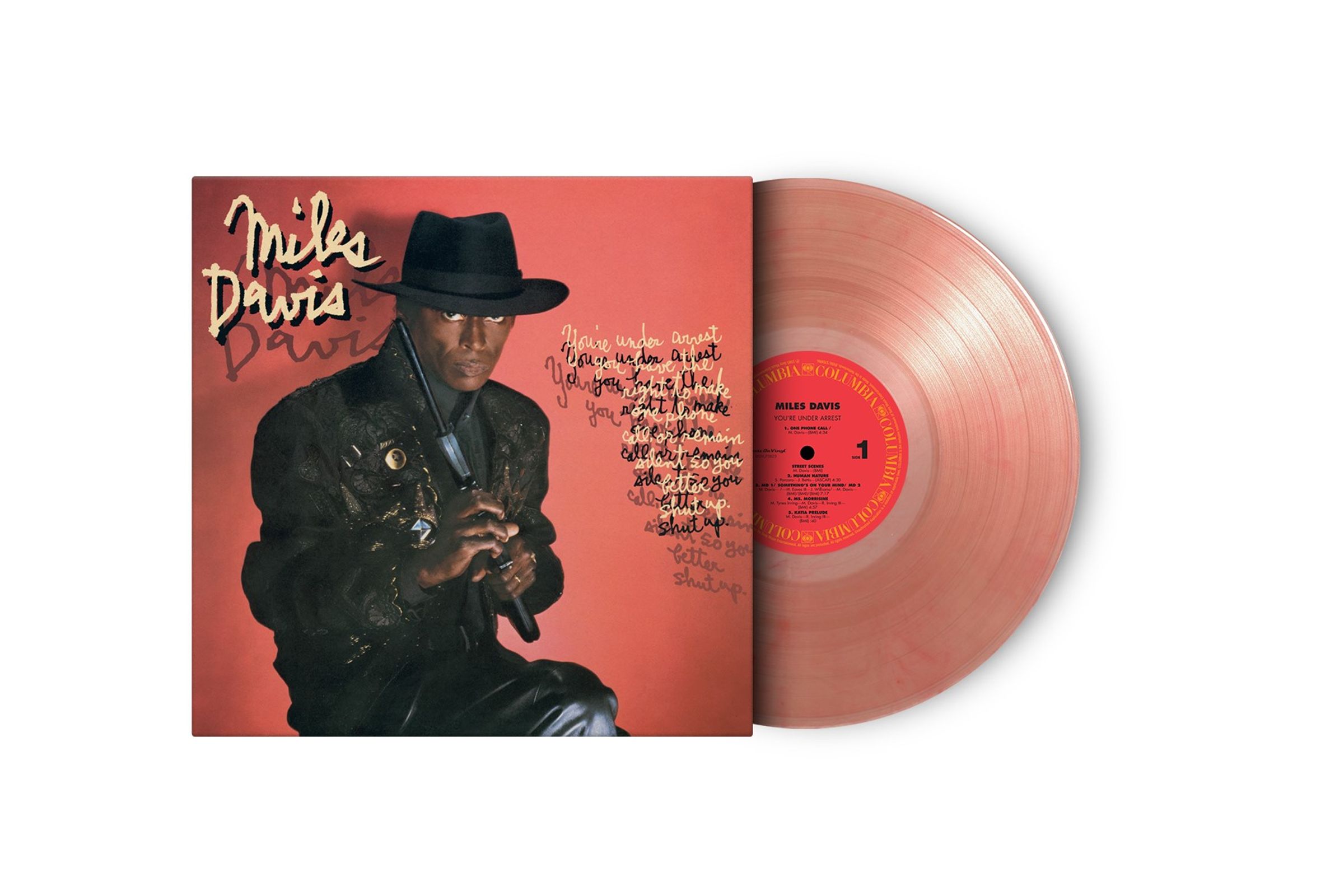 Miles Davis – You're Under Arrest (180g) (Limited Numbered Edition) (Crystal Clear & Red Marbled Vinyl) — barcode 8719262036598