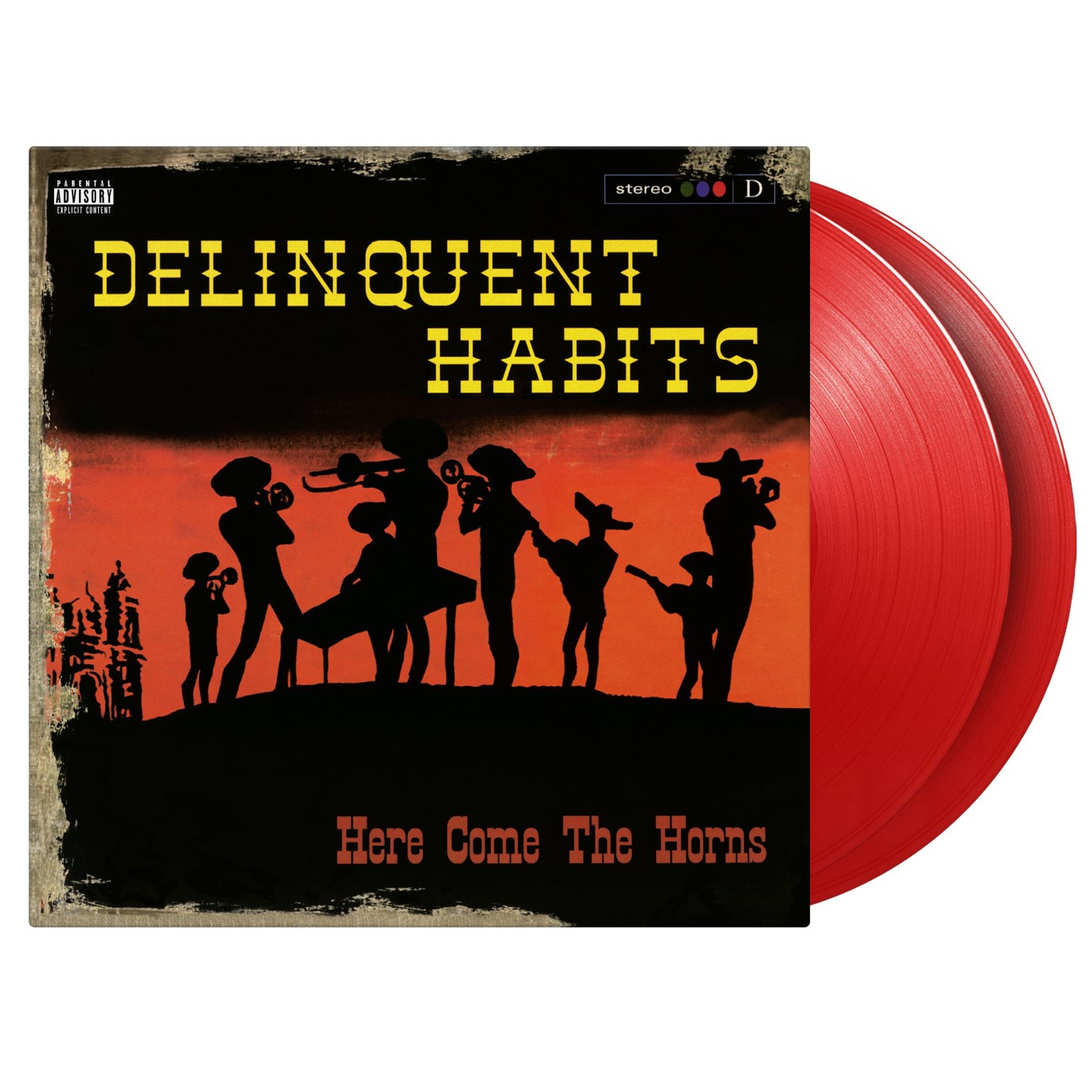 Delinquent Habits – Here Comes The Horns (180g) (Limited Numbered Edition) (Red Vinyl) — barcode 8719262038356