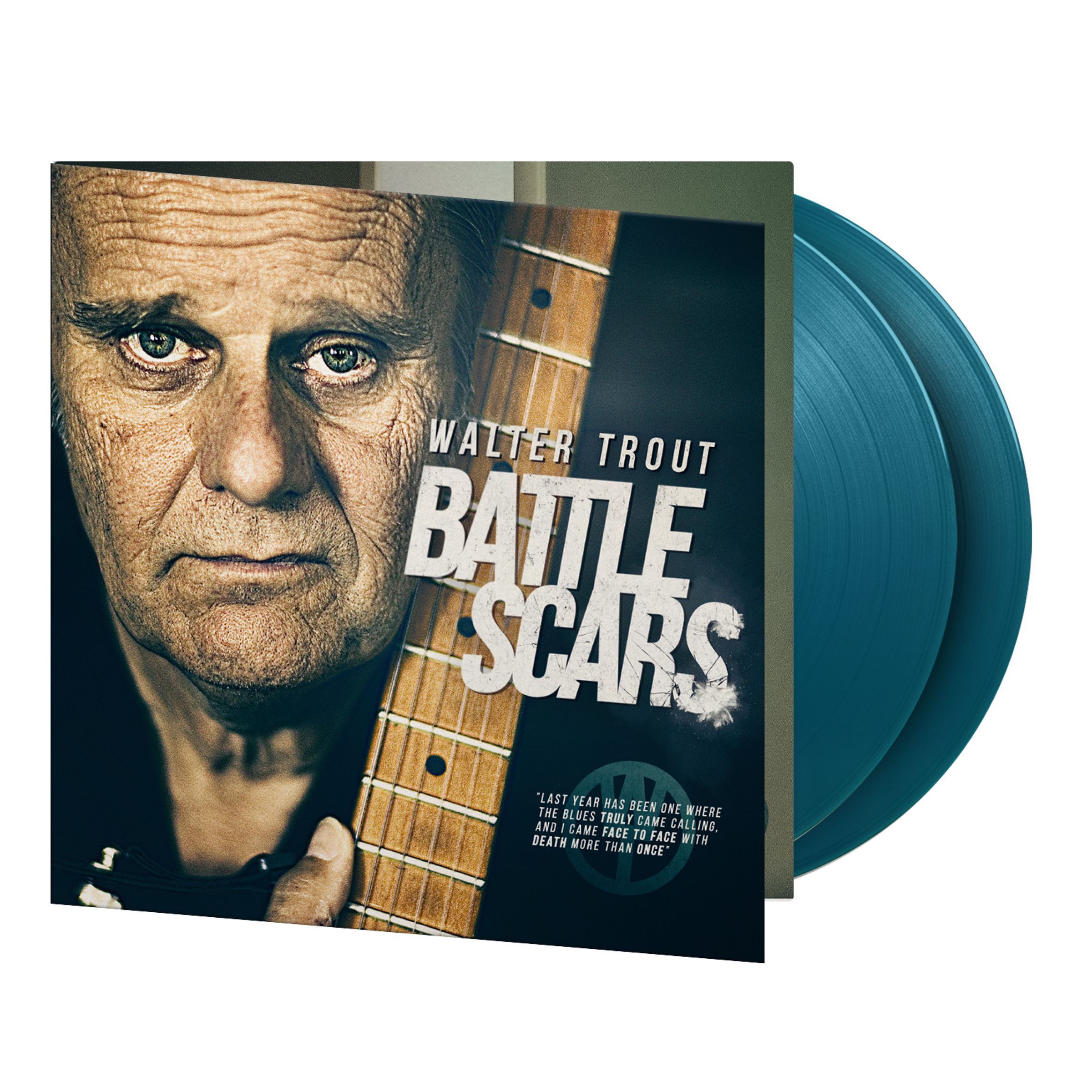 Walter Trout – Battle Scars (10th Anniversary) (180g) (Limited Numbered Edition) (Aquamarine Vinyl) — barcode 8719262041127
