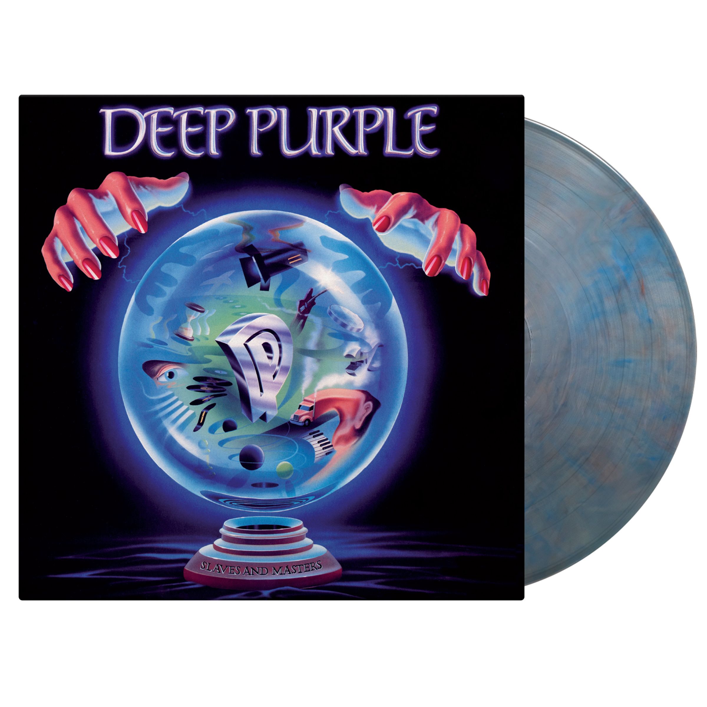 Deep Purple – Slaves & Masters (35th Anniversary) (180g) (Limited Numbered Edition) (Translucent Blue & Purple Marbled Vinyl) — barcode 8719262041691