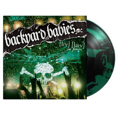 Backyard Babies – Live Live In Paris (180g) (Limited Numbered Edition) (Black & Green, Colour-In-Colour "Ink Spot" Pattern Vinyl) — barcode 8719262043855