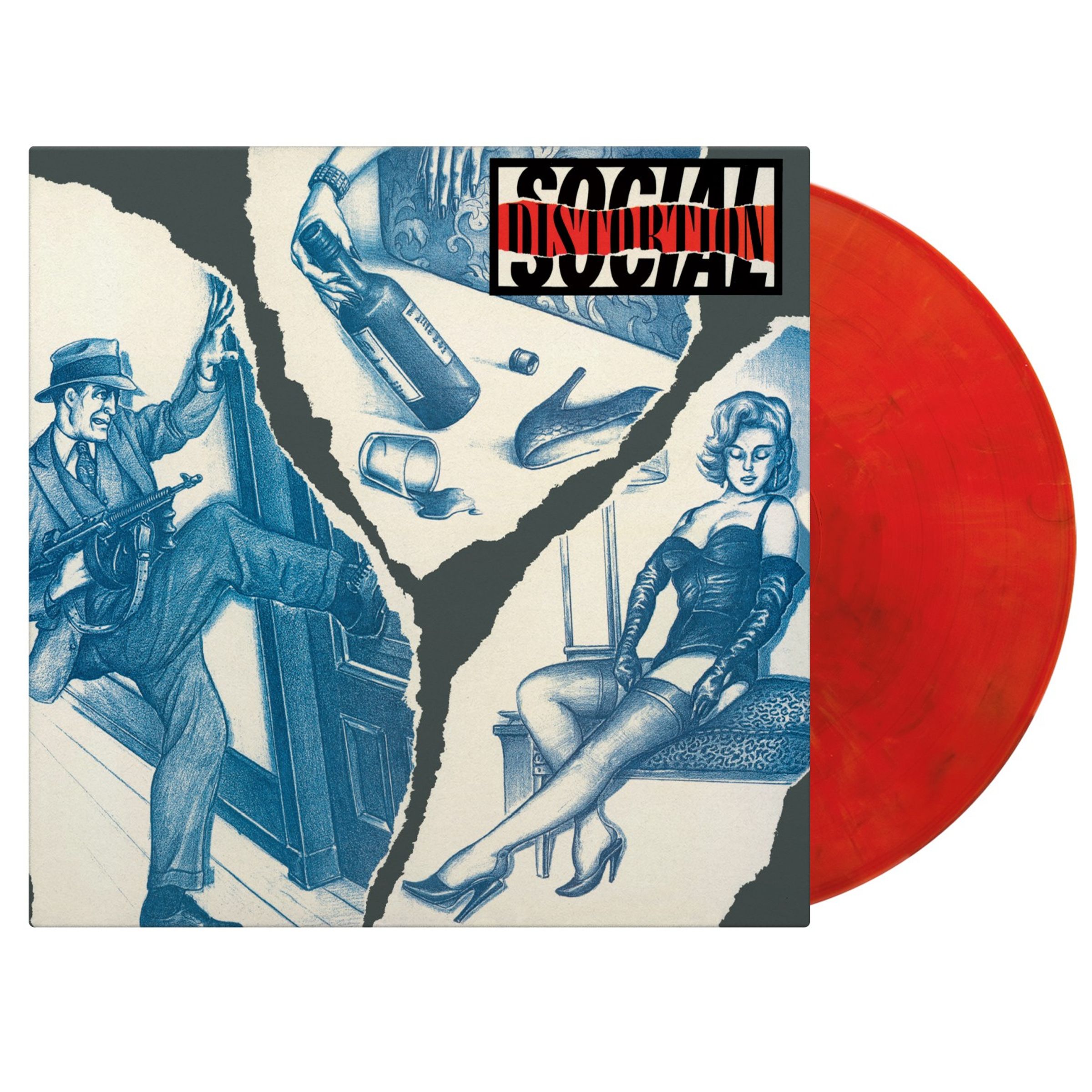 Social Distortion – Social Distortion (180g) (Limited Numbered Edition) (Translucent Red, Black & White Marble Vinyl) — barcode 8719262044081