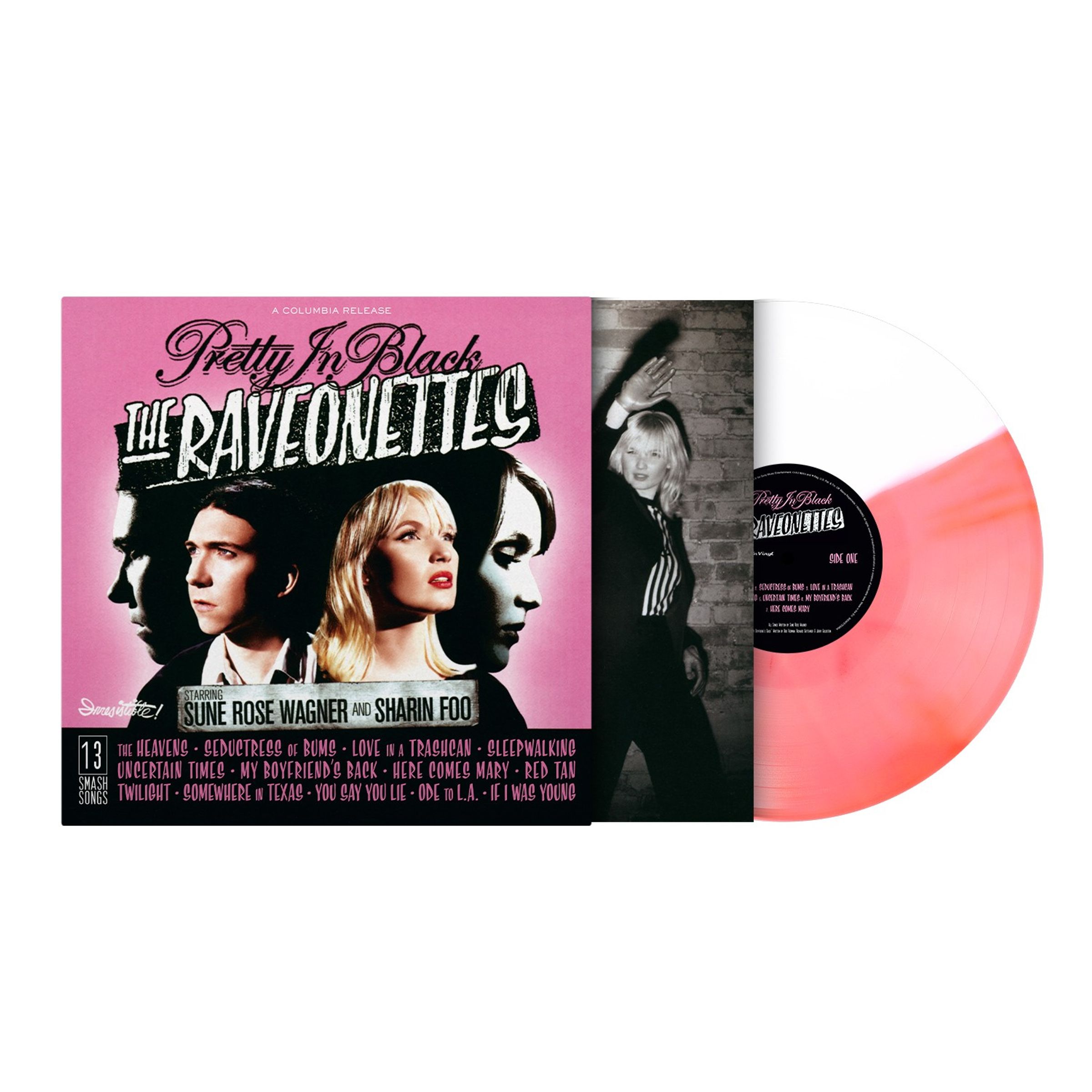 The Raveonettes – Pretty In Black (180g) (Limited Numbered Edition) (Half White/Half Pink Split Vinyl) — barcode 8719262044128