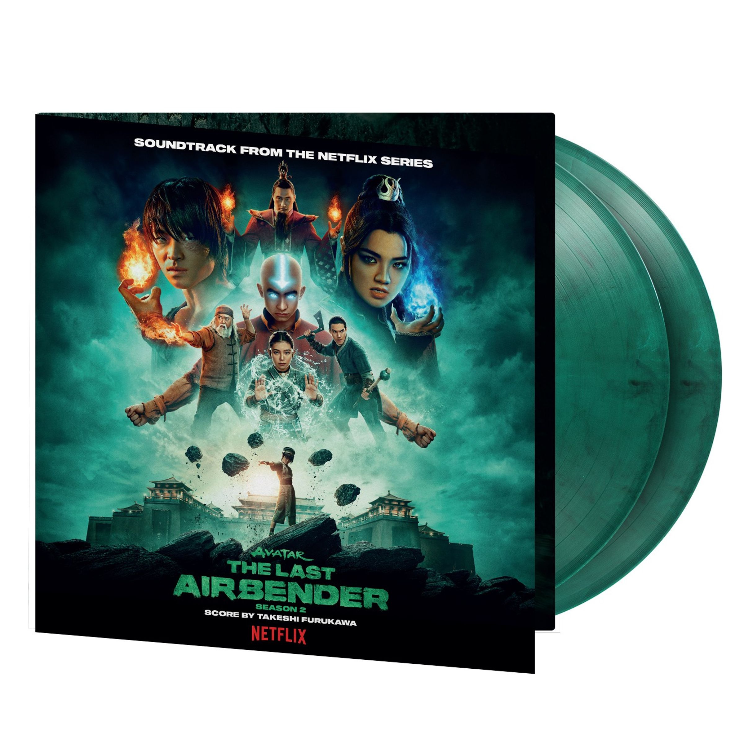 Takeshi Furukawa – Avatar: The Last Airbender Season 2 (180g) (Limited Numbered Edition) (Green Marble Vinyl) — barcode 8719262046450