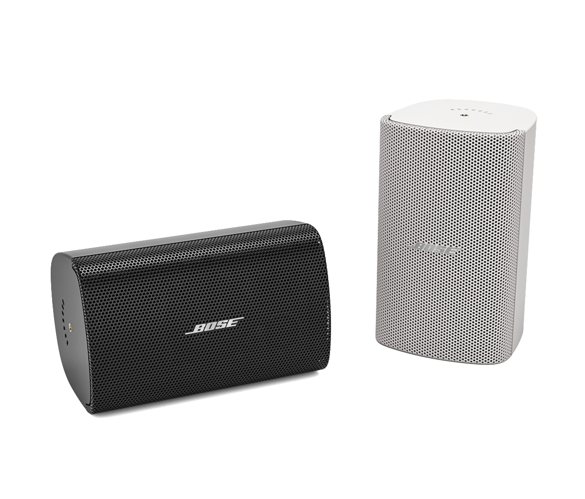 Bose Professional FreeSpace FS2SE surface-mount loudspeakers in black and white