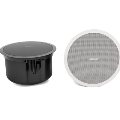 Bose Professional FreeSpace FS4CE in-ceiling loudspeakers in black and white