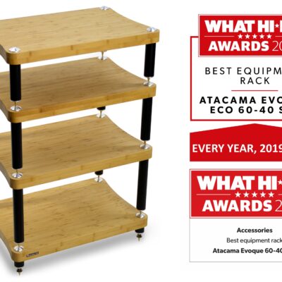 Atacama Evoque Eco 60-40 SE2 hi-fi rack in natural bamboo
