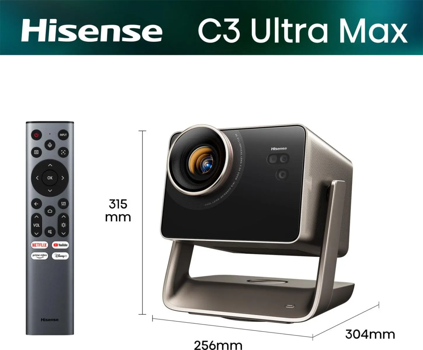 Hisense C3 Ultra MAX 4K TriChroma Laser Projector